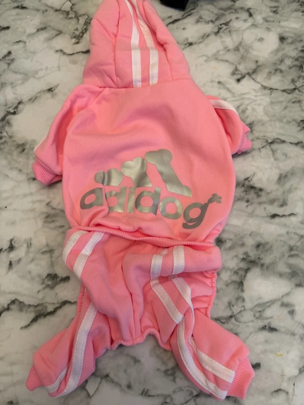 “Adidog” Pink Dog Clothes - Picture 3 of 4